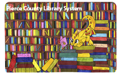 Winning library card design by Lilly Frink, age 11