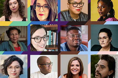 collage of LGBTQIA+ authors