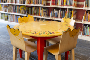 Kids area in interim Lakewood Library